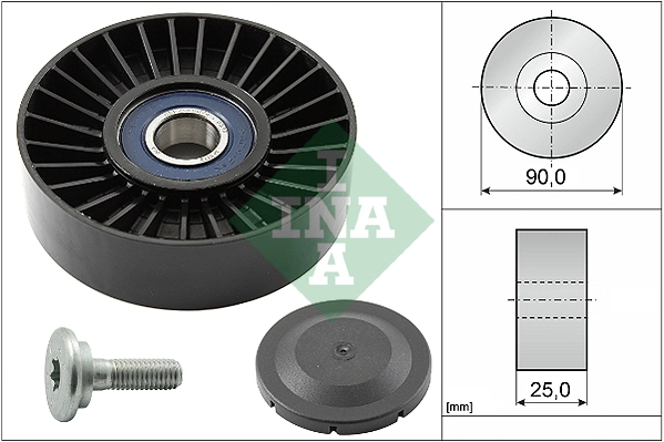 Deflection/Guide Pulley, V-ribbed belt